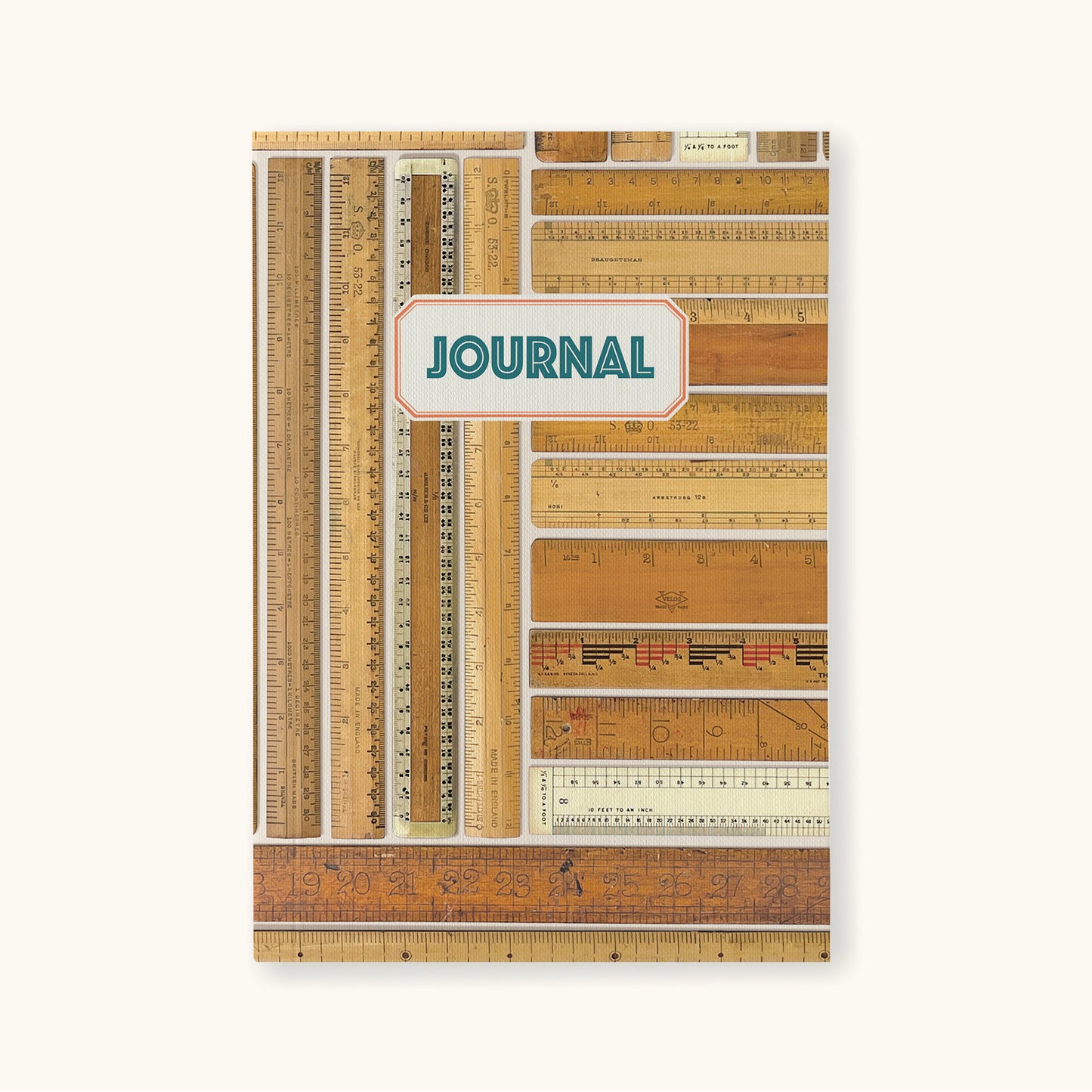 Load image into Gallery viewer, Vintage Rulers Journal With Assorted Papers - Sukie
