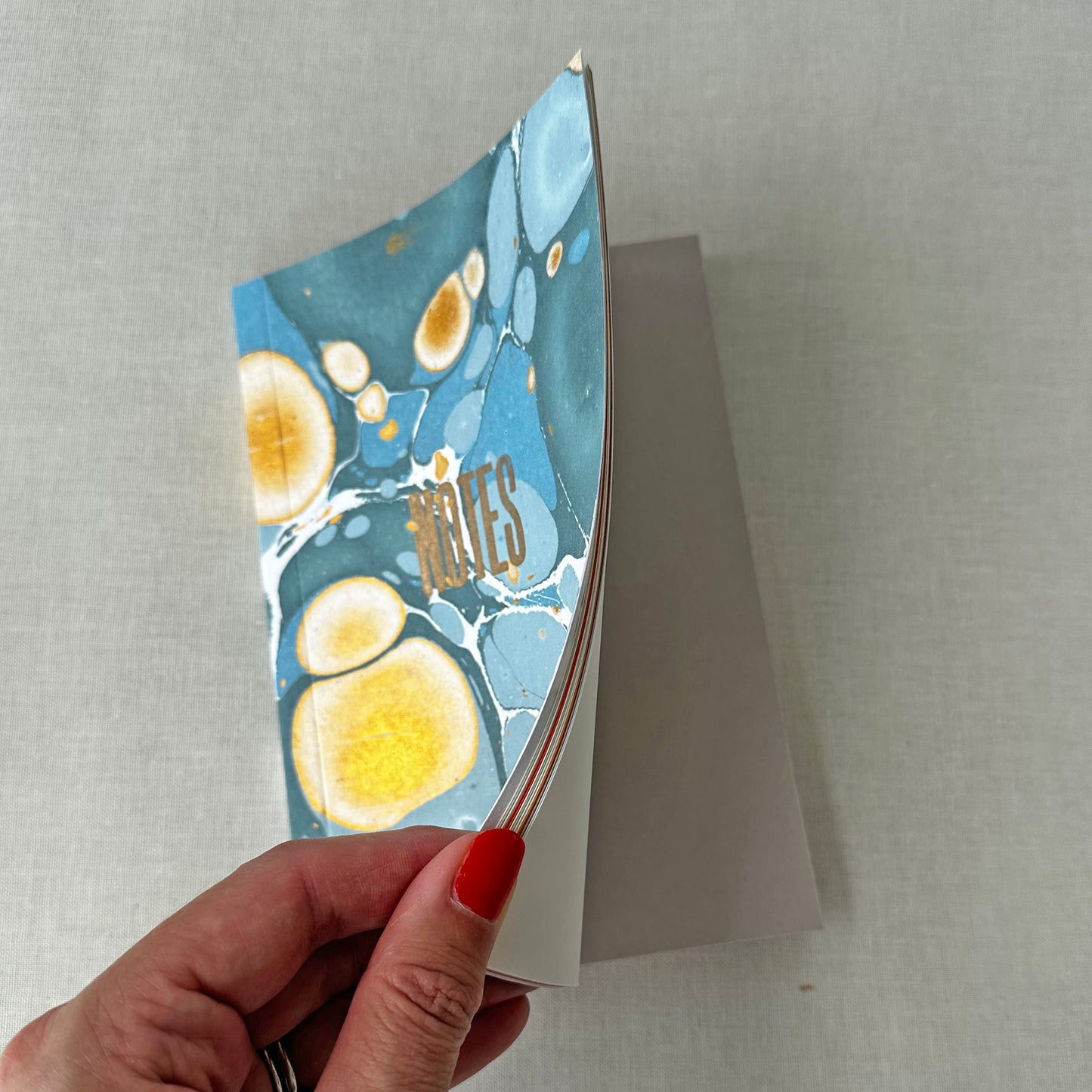 Sea Green Marbled Notebook