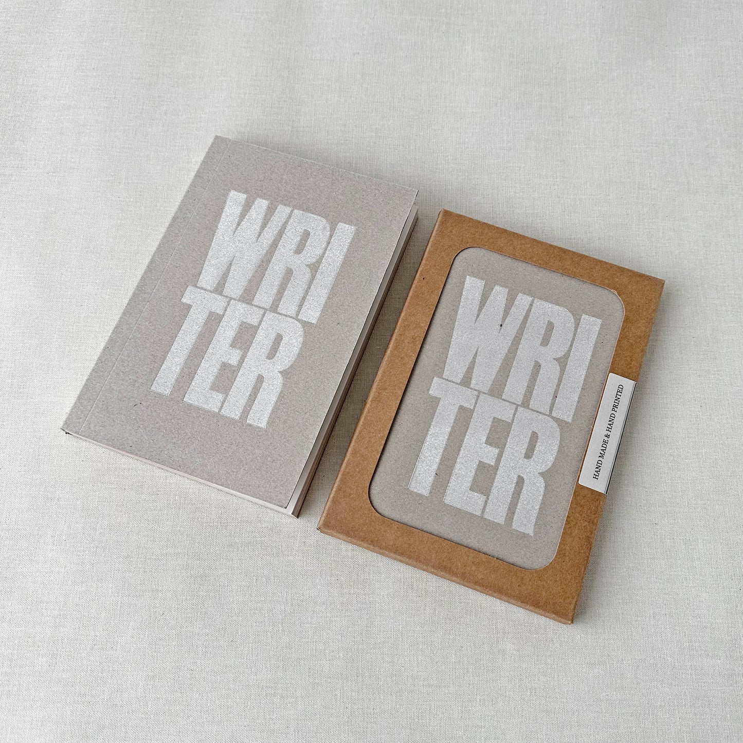 Writer Assorted Paper Letterpress Notebook - Printed In White Ink