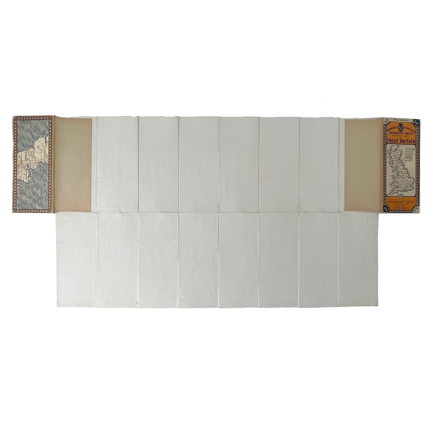 Early 20th Century Bartholomew’s ‘AA’ Map of York-Darlington