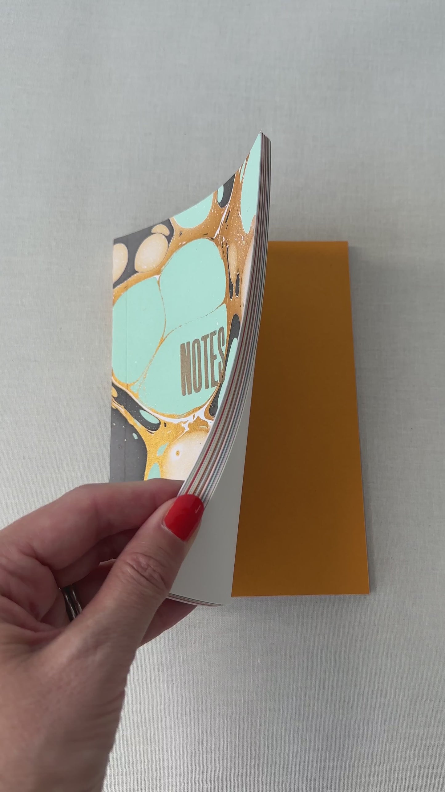 Load and play video in Gallery viewer, Aqua Marbled Notebook
