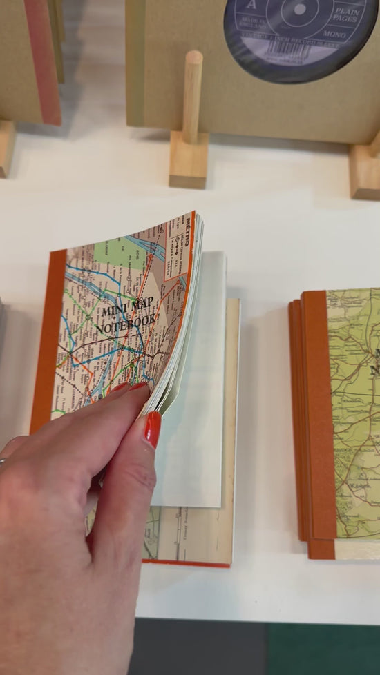 Load and play video in Gallery viewer, Mini Map Rescued Paper Notebook
