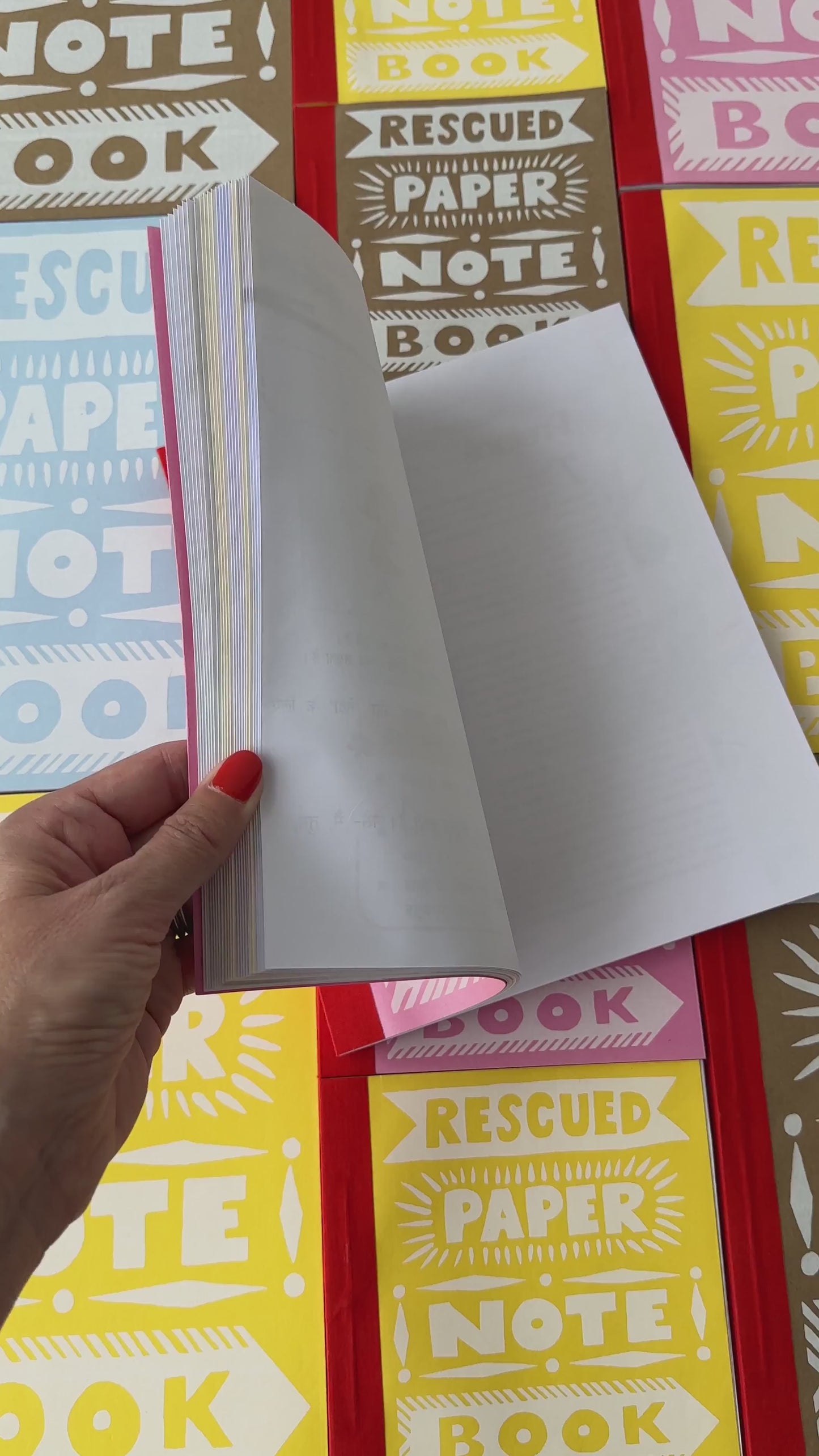 Load and play video in Gallery viewer, Rescued Paper Notebook (LARGE 19.5 X 24CM)
