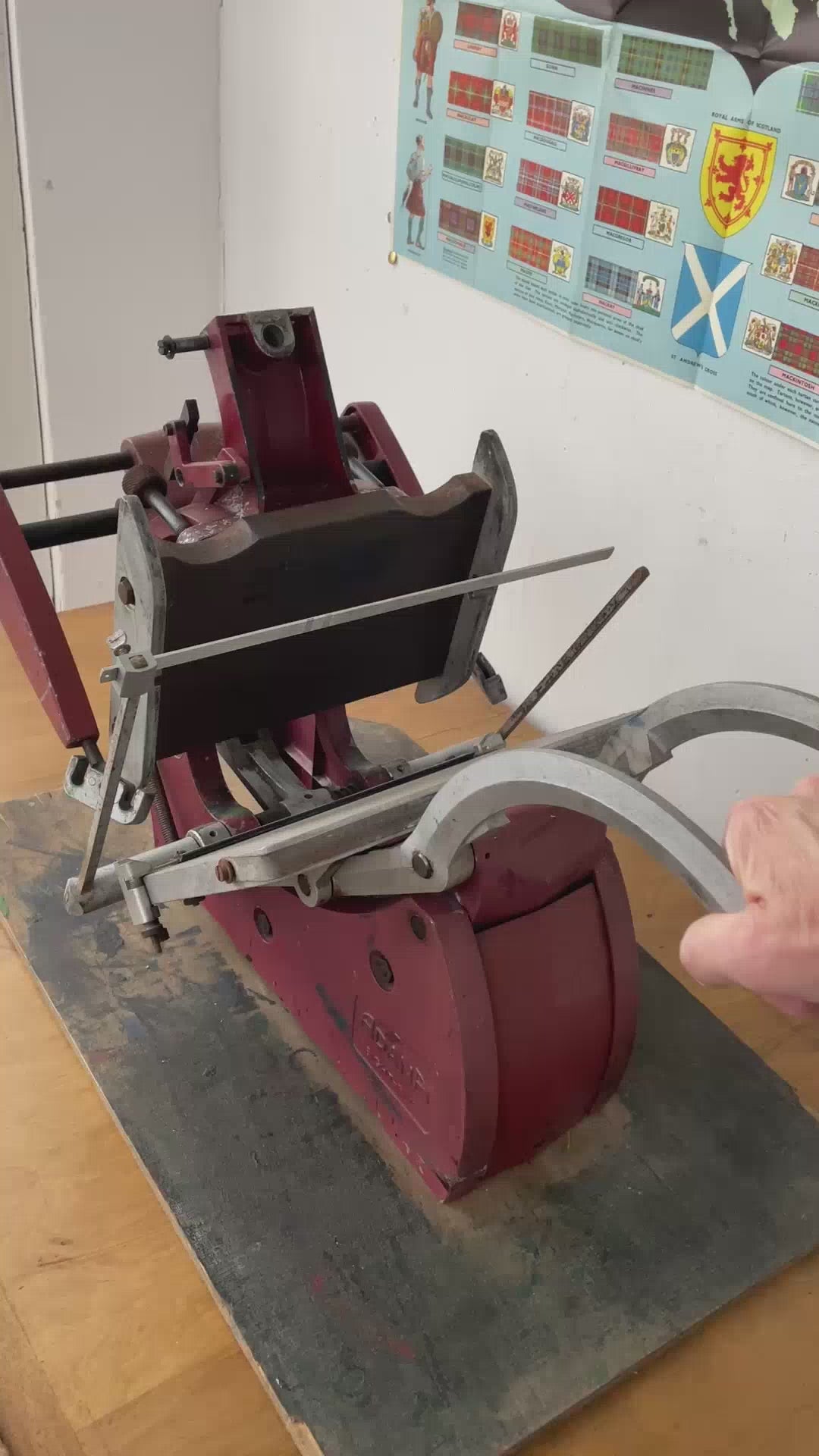 Load and play video in Gallery viewer, 1950’s Adana 5 x 8 Letterpress Printing Press
