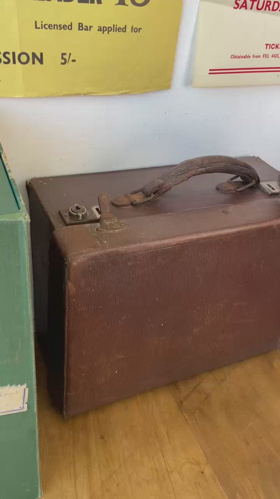 Load and play video in Gallery viewer, 1940s Leather Doctor’s Case
