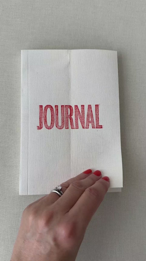 Load and play video in Gallery viewer, Linen Map Journal With Red Type
