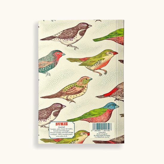 Personalised Bird Print Journal With Assorted Papers - Sukie