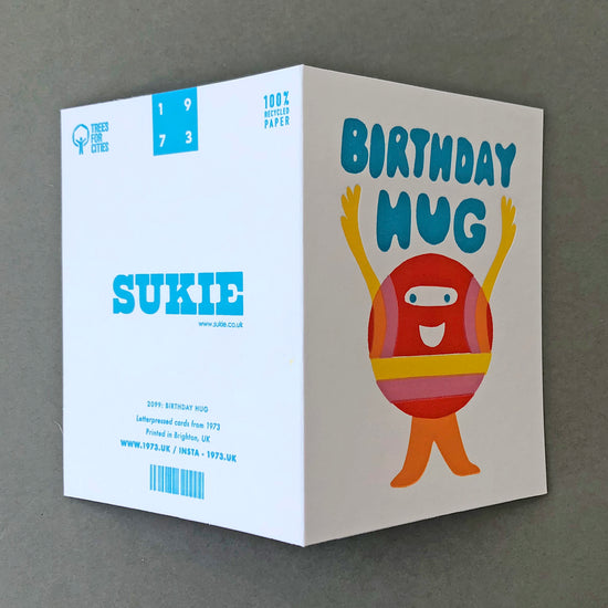 Load image into Gallery viewer, Birthday Hug Letterpress Card - Sukie
