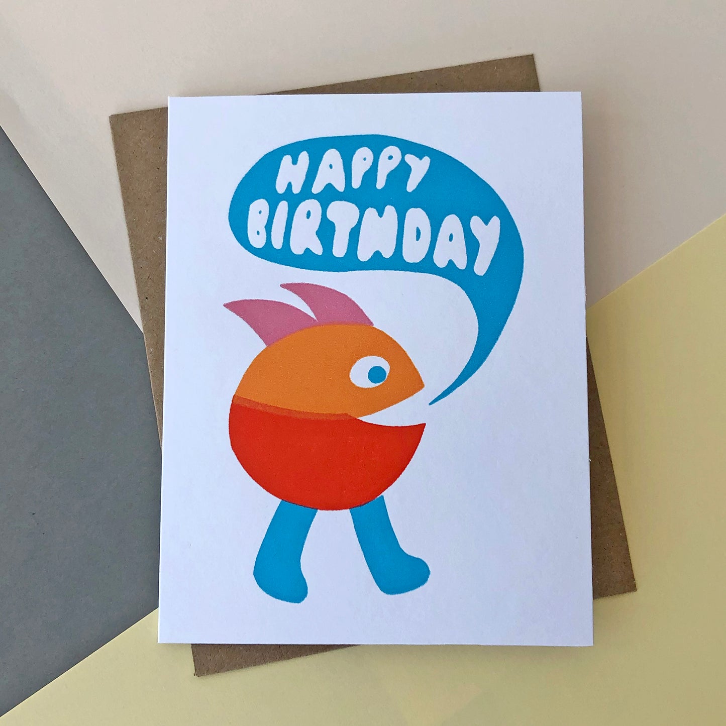 Load image into Gallery viewer, Birthday Munch Man Letterpress Card - Sukie
