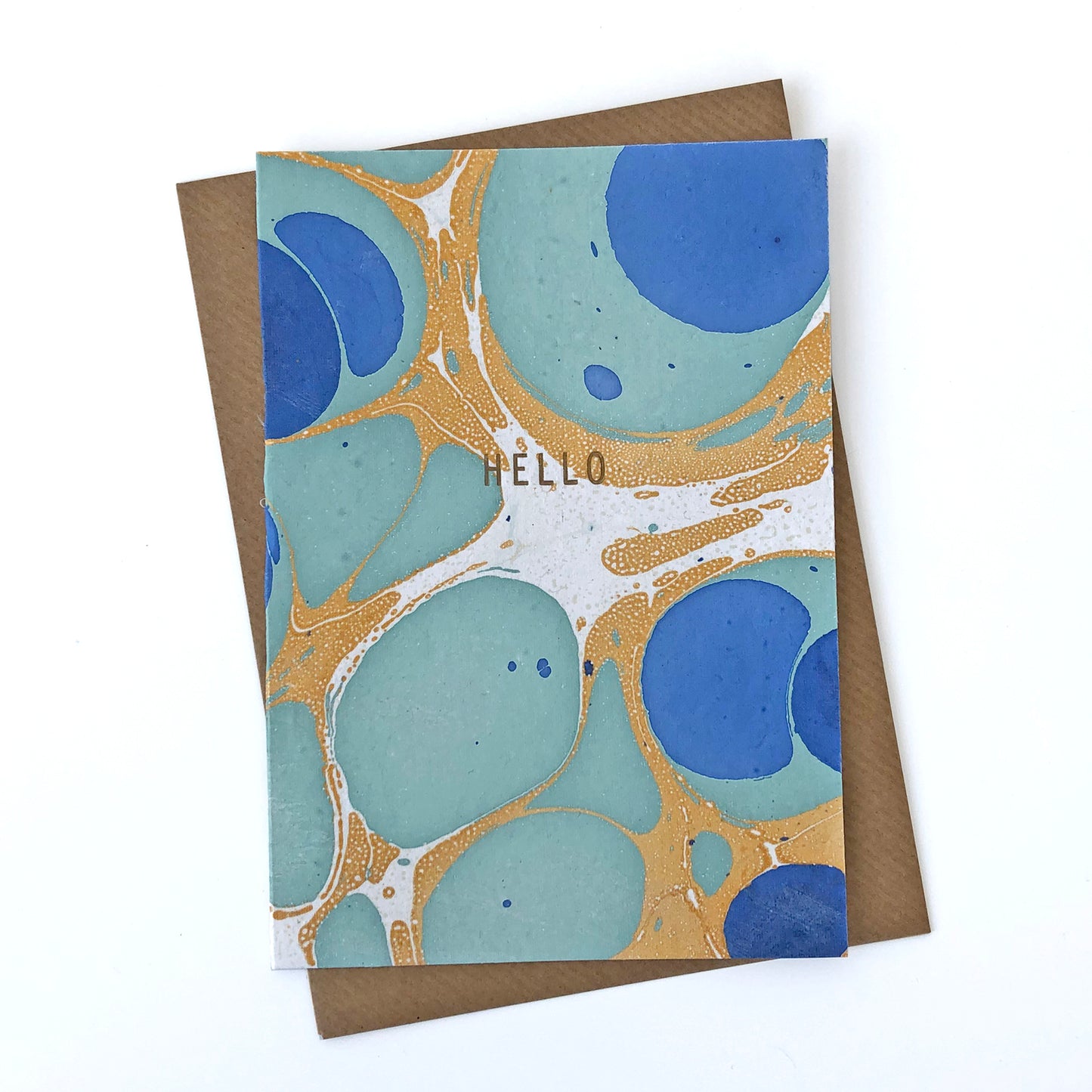 Load image into Gallery viewer, Marbled &amp;#39;Hello&amp;#39; Card - Sukie
