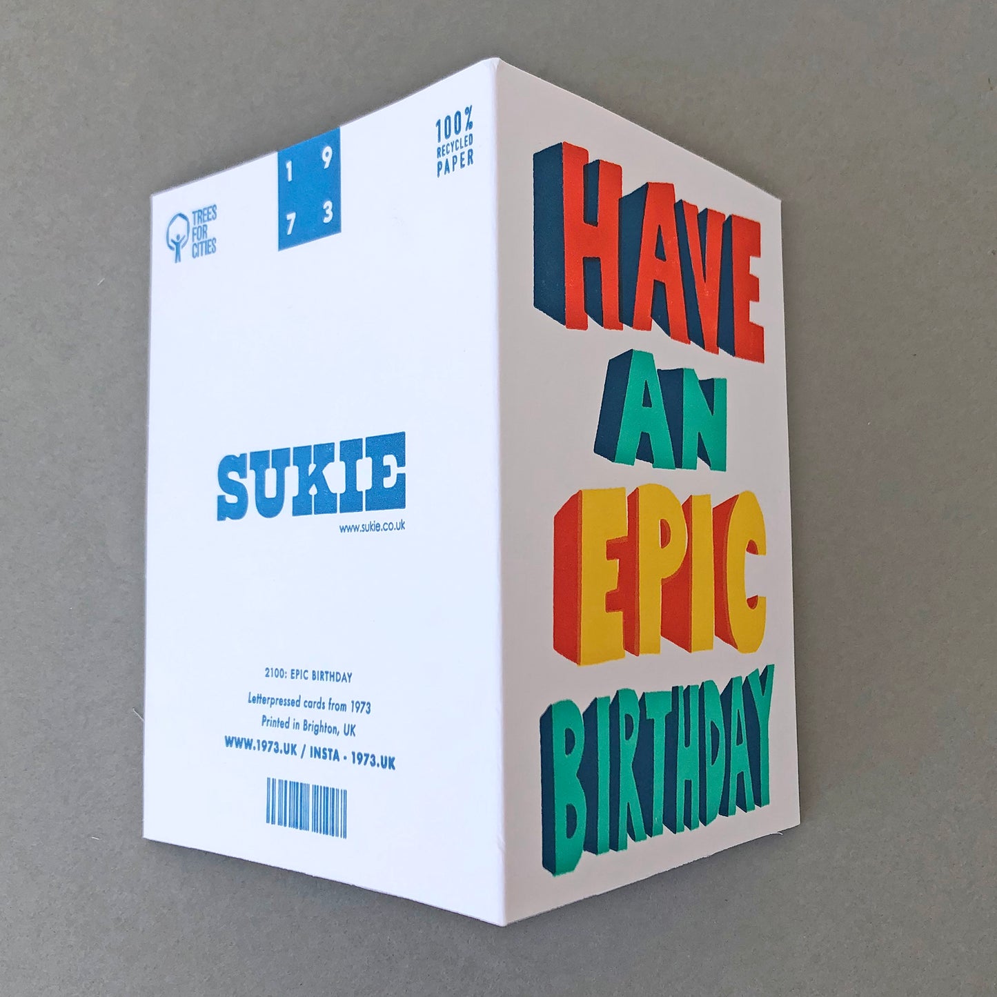 Epic Birthday Letterpress Card - Sukie