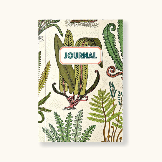 Personalised Ferns Print Journal With Assorted Papers - Sukie