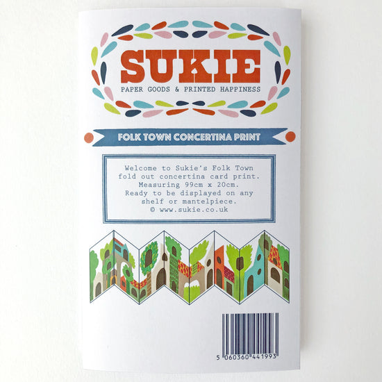 Folk Town Concertina Print - Sukie