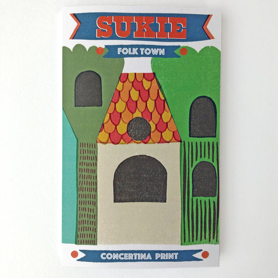 Folk Town Concertina Print - Sukie