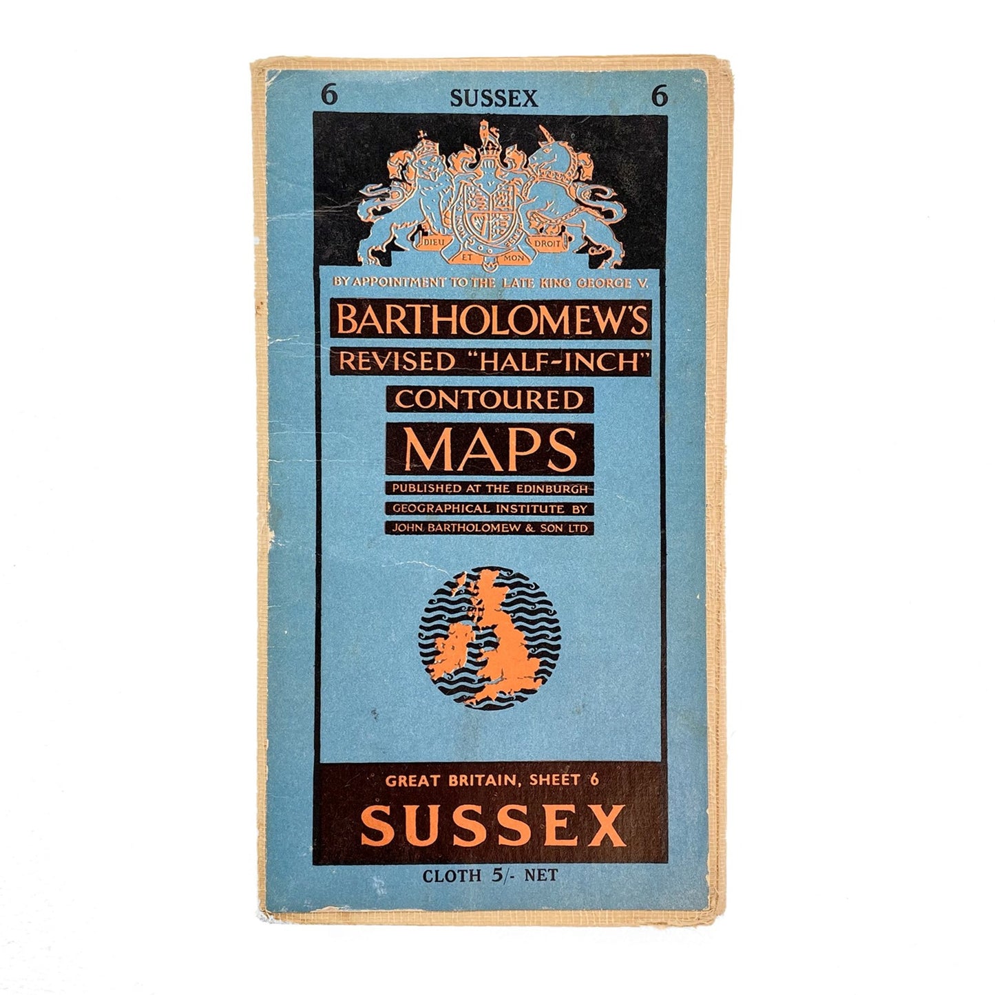 1959 Bartholomew’s Map of Sussex - Sukie