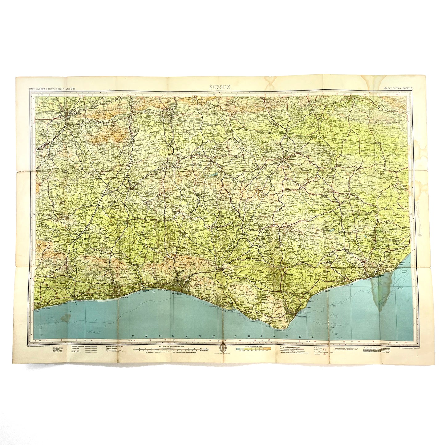 1959 Bartholomew’s Map of Sussex - Sukie