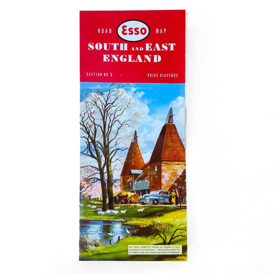 1958 Esso Road Map of South & East England - Sukie