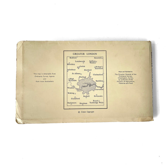 Load image into Gallery viewer, 1962 Ordnance Survey District Map of Greater London - Sukie
