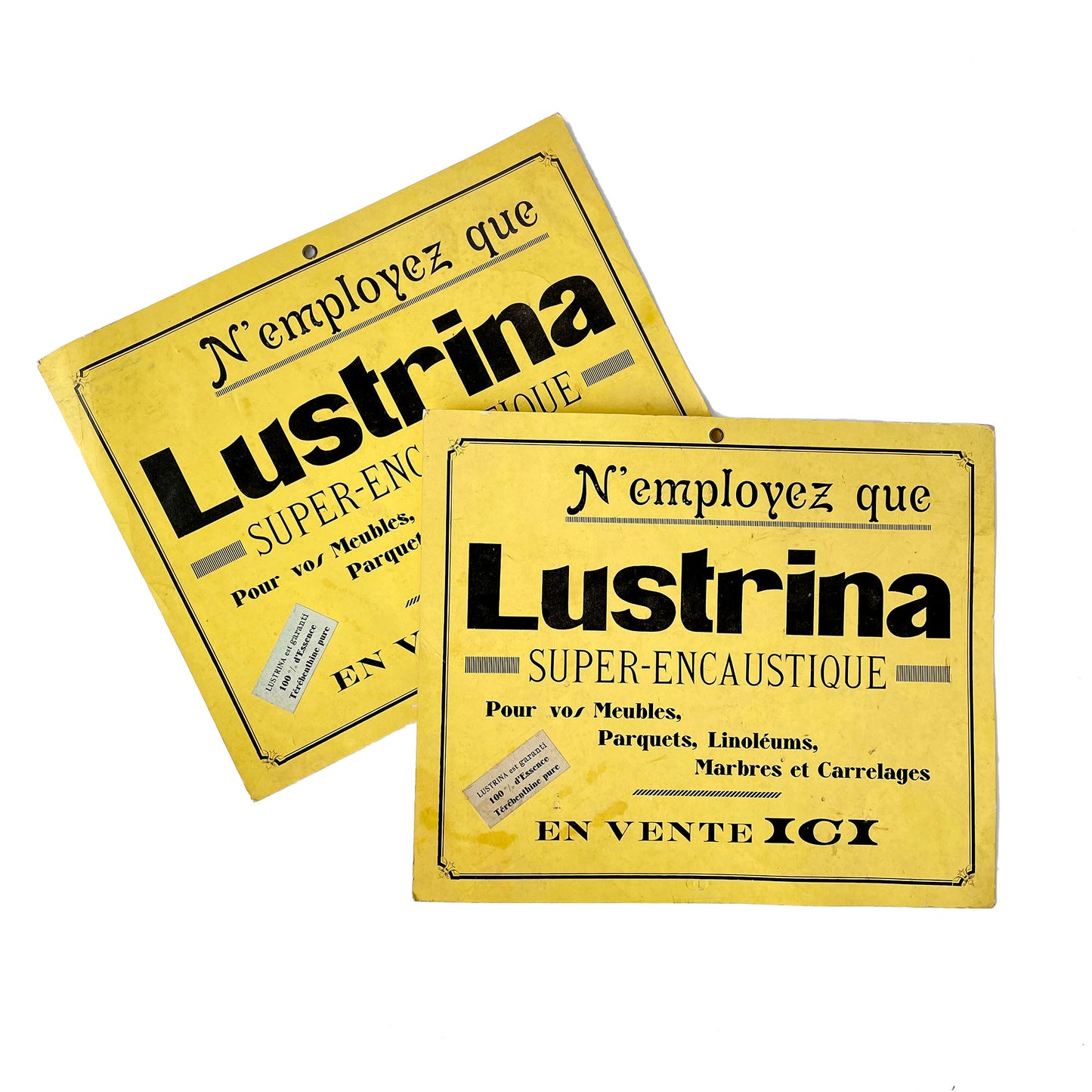 1930’s French ‘Lustrina’ Sign - Sukie