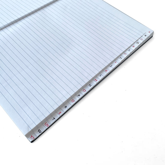 Vintage A4 Lined A to Z Index Notebook - Sukie
