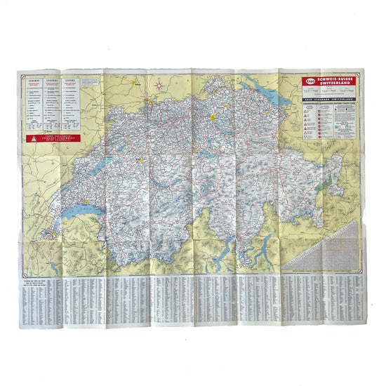 Load image into Gallery viewer, 1950’s Map of Switzerland - Sukie
