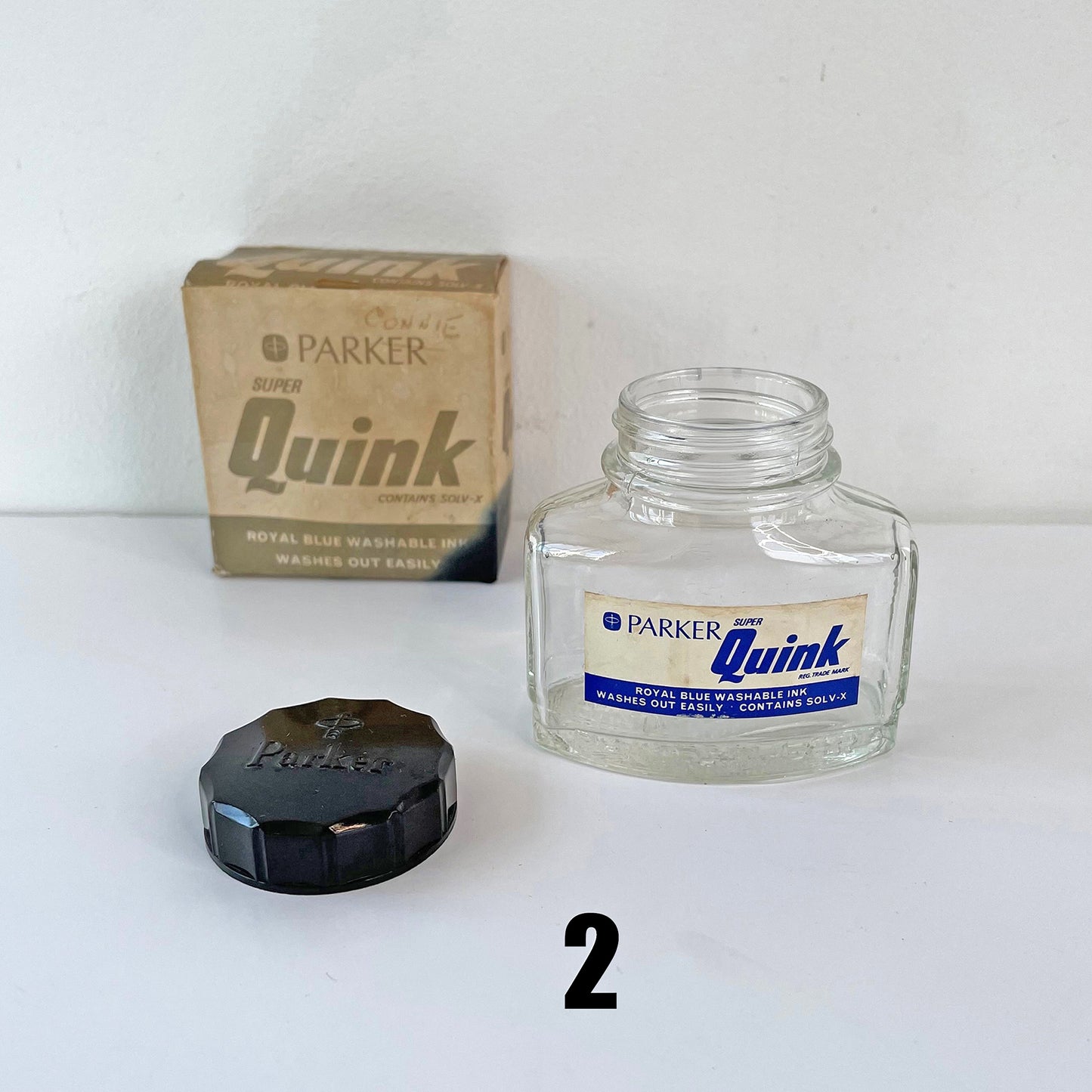 Vintage Parker Glass ‘Quink’ Ink Bottles - Sukie