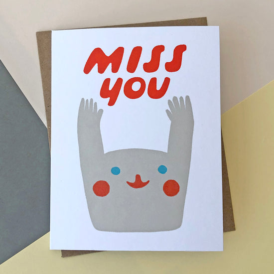 Miss You Letterpress Card - Sukie