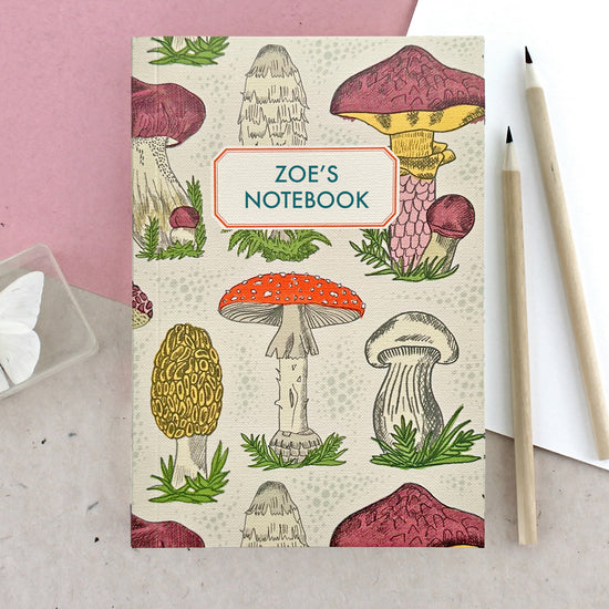 Load image into Gallery viewer, Personalised Notebook With Mushroom Cover - Sukie
