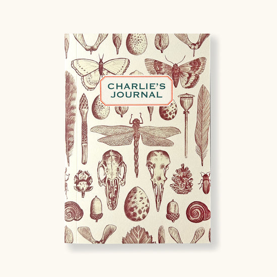 Personalised Natural History Journal With Assorted Papers - Sukie