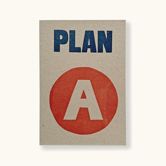 Letterpress Plan A Notebook - Sukie