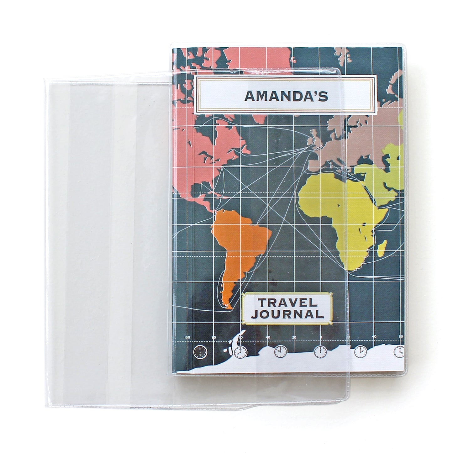 Load image into Gallery viewer, Plastic Book Cover - to fit travel journals - Sukie
