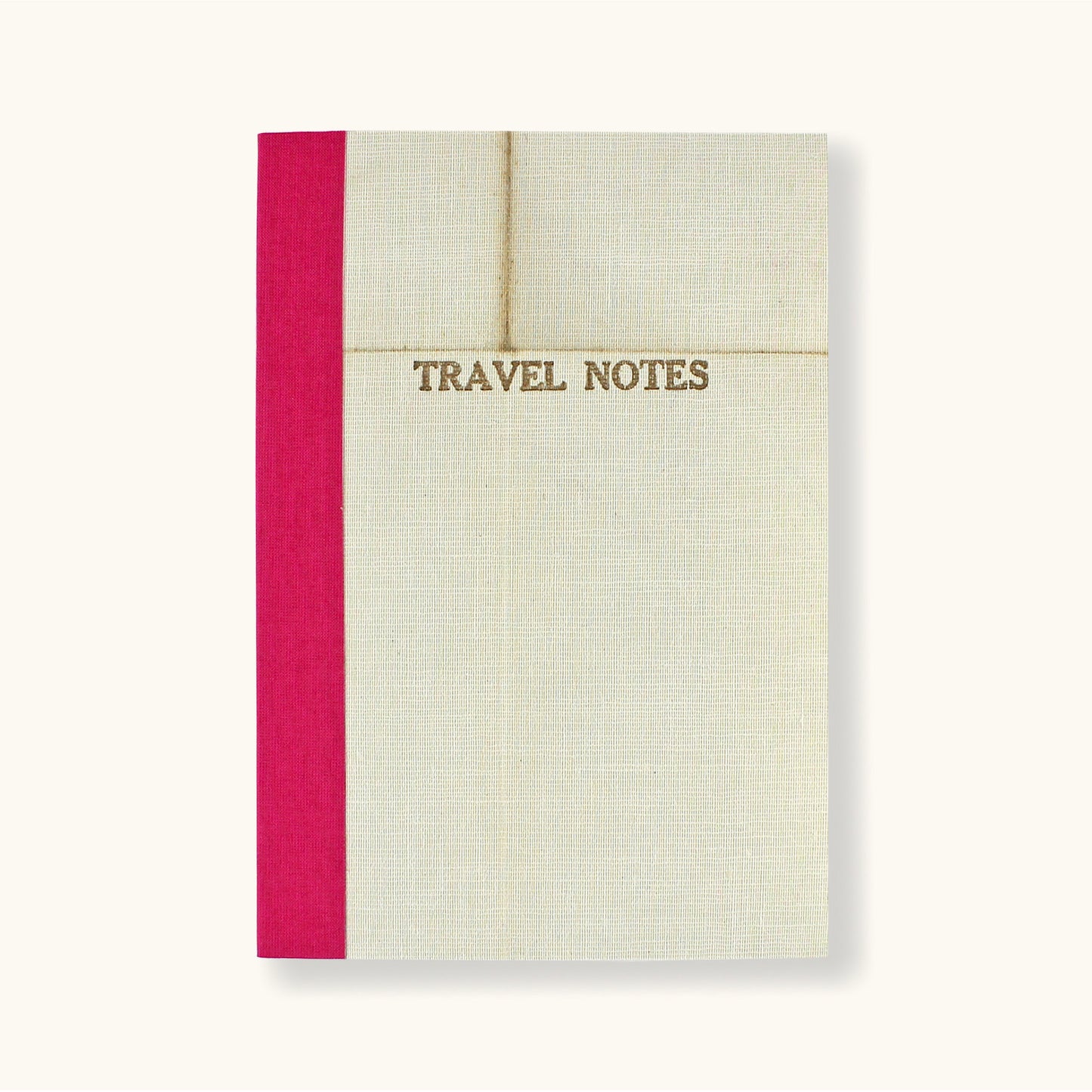 Linen Map Travel Notes With Pink Binding - Sukie