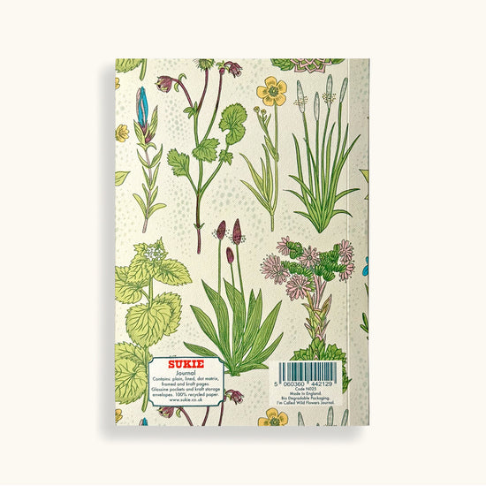 Personalised Wild Flowers Journal With Assorted Papers - Sukie