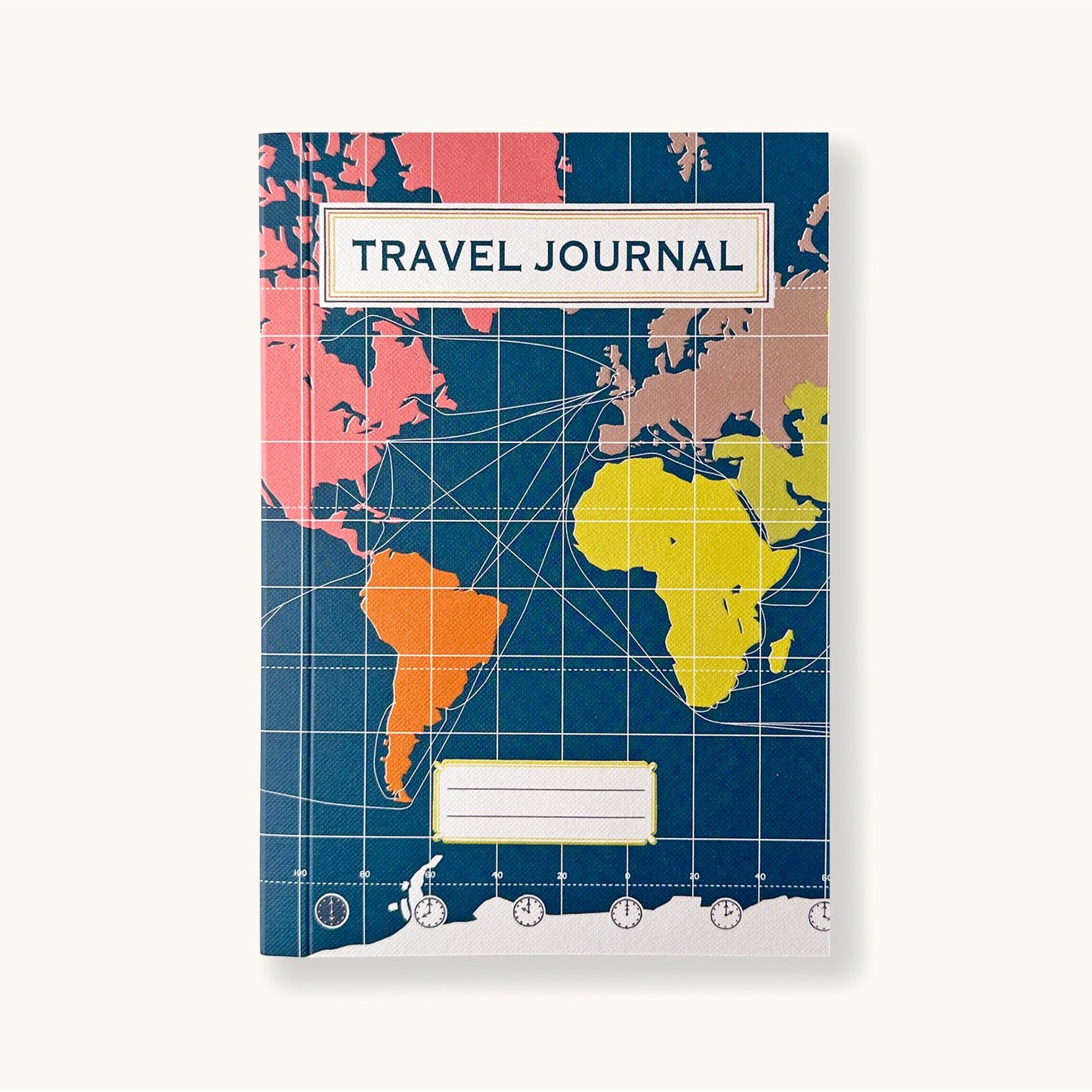 Load image into Gallery viewer, World Map Travel Journal With Dark Blue Cover - Sukie
